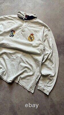 Real Madrid Striker Vintage 90s Longsleeve Soccer Football Jersey Rugby Shirt