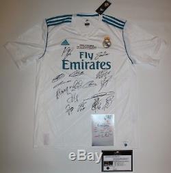 Real Madrid Team + Cristiano Ronaldo Signed Adidas Final Kyiv Jersey COA trikot