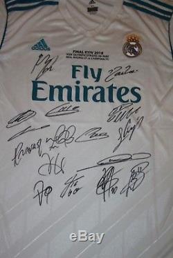 Real Madrid Team + Cristiano Ronaldo Signed Adidas Final Kyiv Jersey COA trikot