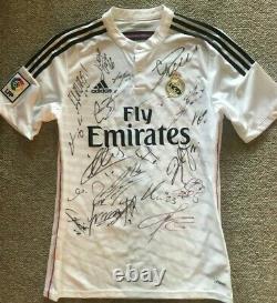 Real Madrid Team Signed Jersey Ronaldo+ramos+benzema+casillas+modric+bale+varane