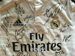 Real Madrid Team Signed Jersey Ronaldo+ramos+benzema+casillas+modric+bale+varane