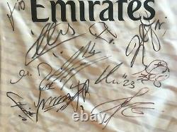 Real Madrid Team Signed Jersey Ronaldo+ramos+benzema+casillas+modric+bale+varane