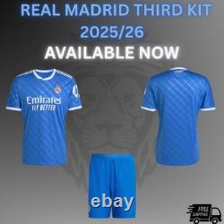 Real Madrid Third Kit 2025-26 15 Set of Soccer team Uniform