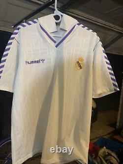Real Madrid Vintage Hummel 1988 Jersey! Hugo Sánchez, Butragueño, Michel