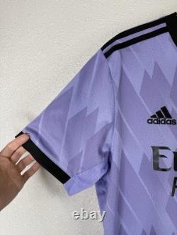 Real Madrid Vs Juve Jersey 22/23 Away Mens Soccer Shirt Purple Adidas Size L #9