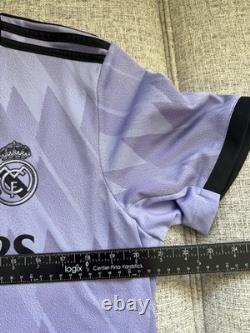 Real Madrid Vs Juve Jersey 22/23 Away Mens Soccer Shirt Purple Adidas Size L #9