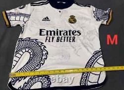 Real Madrid White Chinese Dragon Soccer Jersey / 3D logo