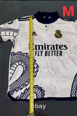 Real Madrid White Chinese Dragon Soccer Jersey / 3D logo