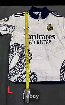 Real Madrid White Chinese Dragon Soccer Jersey / 3D logo