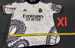 Real Madrid White Chinese Dragon Soccer Jersey / 3D logo