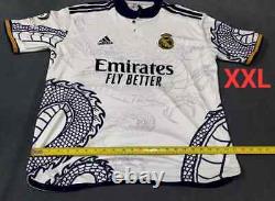 Real Madrid White Chinese Dragon Soccer Jersey / 3D logo