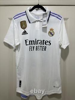 Real Madrid World Club Champions Celebration Men's SMALL Authentic Home Jersey