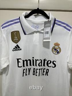 Real Madrid World Club Champions Celebration Men's SMALL Authentic Home Jersey