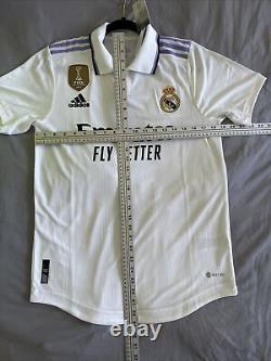 Real Madrid World Club Champions Celebration Men's SMALL Authentic Home Jersey