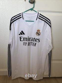 Real Madrid adidas 2024/25 Home Replica Long Sleeve Jersey White