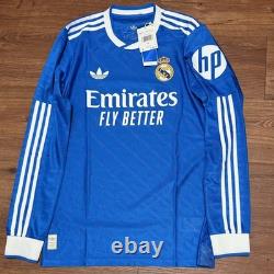 Real Madrid adidas 2025/26 Third Authentic Long Sleeve Jersey Size Small