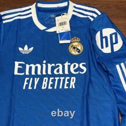 Real Madrid adidas 2025/26 Third Authentic Long Sleeve Jersey Size Small