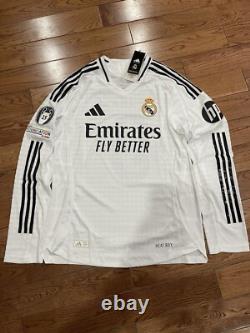 Real Madrid adidas Home Shirt 2024-25 Long Sleeve with Mbappé 9 print SIZE M