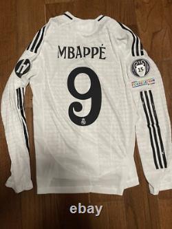 Real Madrid adidas Home Shirt 2024-25 Long Sleeve with Mbappé 9 print SIZE M