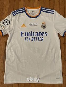 Real Madrid jersey 21/22 Home Adidas Men's Medium UCL Final Benzema GQ1359