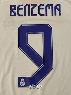 Real Madrid jersey 21/22 Home Adidas Men's Medium UCL Final Benzema GQ1359