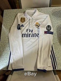Real madrid 2016/17 jersey Sergio Ramos Long Sleeve Jersey Ucl Patches