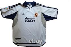 Real madrid Figo camiseta maglia vintage adidas Teka RMFC home jersey LFP