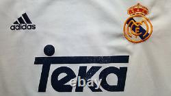 Real madrid Figo camiseta maglia vintage adidas Teka RMFC home jersey LFP