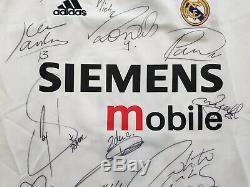 Real madrid jersey 2004 signed shirt zidane, ronaldo, Beckham, raul jersey COA