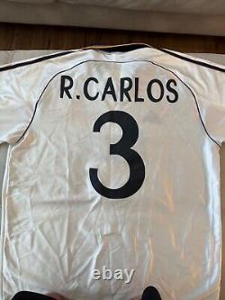 Real madrid jersey roberto carlos with signature
