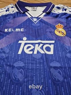 Retro Real Madrid 1996-97 Away Jersey Purple Kelme Men's L