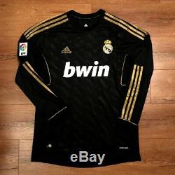 Retro Real Madrid Ronaldo Jersey 2011/2012 Black & Gold Long Sleeve