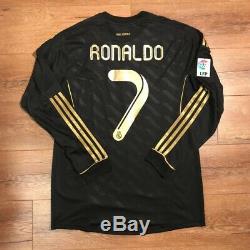 Retro Real Madrid Ronaldo Jersey 2011/2012 Black & Gold Long Sleeve