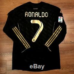 Retro Real Madrid Ronaldo Jersey 2011/2012 Black & Gold Long Sleeve