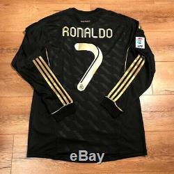 Retro Real Madrid Ronaldo Jersey 2011/2012 Black & Gold Long Sleeve