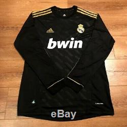 Retro Real Madrid Ronaldo Jersey 2011/2012 Black & Gold Long Sleeve