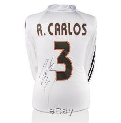 Roberto Carlos Back Signed Real Madrid 2004-05 Home Shirt Autograph Jersey