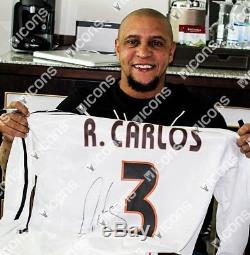 Roberto Carlos Back Signed Real Madrid 2004-05 Home Shirt Autograph Jersey