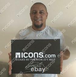 Roberto Carlos Back Signed Real Madrid 2015-16 Home Shirt Autograph Jersey