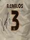 Roberto Carlos Signed Real Madrid Home Shirt 04/05 Retro proof Brazil WorldCup