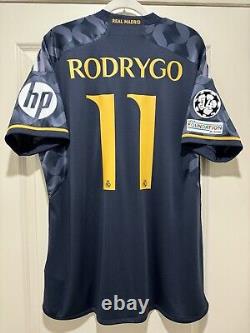 Rodrygo #11 Mens EXTRA LARGE Adidas Real Madrid Away Jersey Champions League Fan