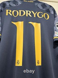 Rodrygo #11 Mens EXTRA LARGE Adidas Real Madrid Away Jersey Champions League Fan