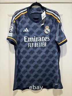 Rodrygo #11 Mens LARGE Adidas Real Madrid Away Jersey Champions League Fan
