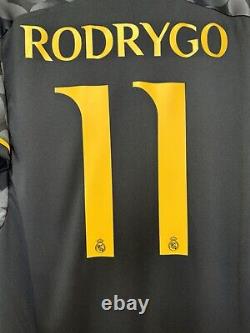 Rodrygo #11 Mens LARGE Adidas Real Madrid Away Jersey Champions League Fan