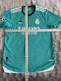 Rodrygo #21 Real Madrid Authentic Mens LARGE Champions League Adidas Jersey