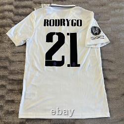 Rodrygo #21 Real Madrid Mens MEDIUM Home Jersey AEROREADY