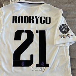 Rodrygo #21 Real Madrid Mens MEDIUM Home Jersey AEROREADY