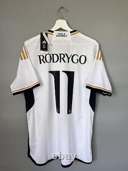 Rodrygo Real Madrid Jersey 23/24 Home Soccer Shirt HR3796 Adidas Men's Size L