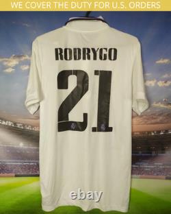 Rodrygo Real Madrid Jersey Home Football Shirt White Adidas Mens Size M