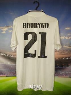 Rodrygo Real Madrid Jersey Home Football Shirt White Adidas Mens Size M